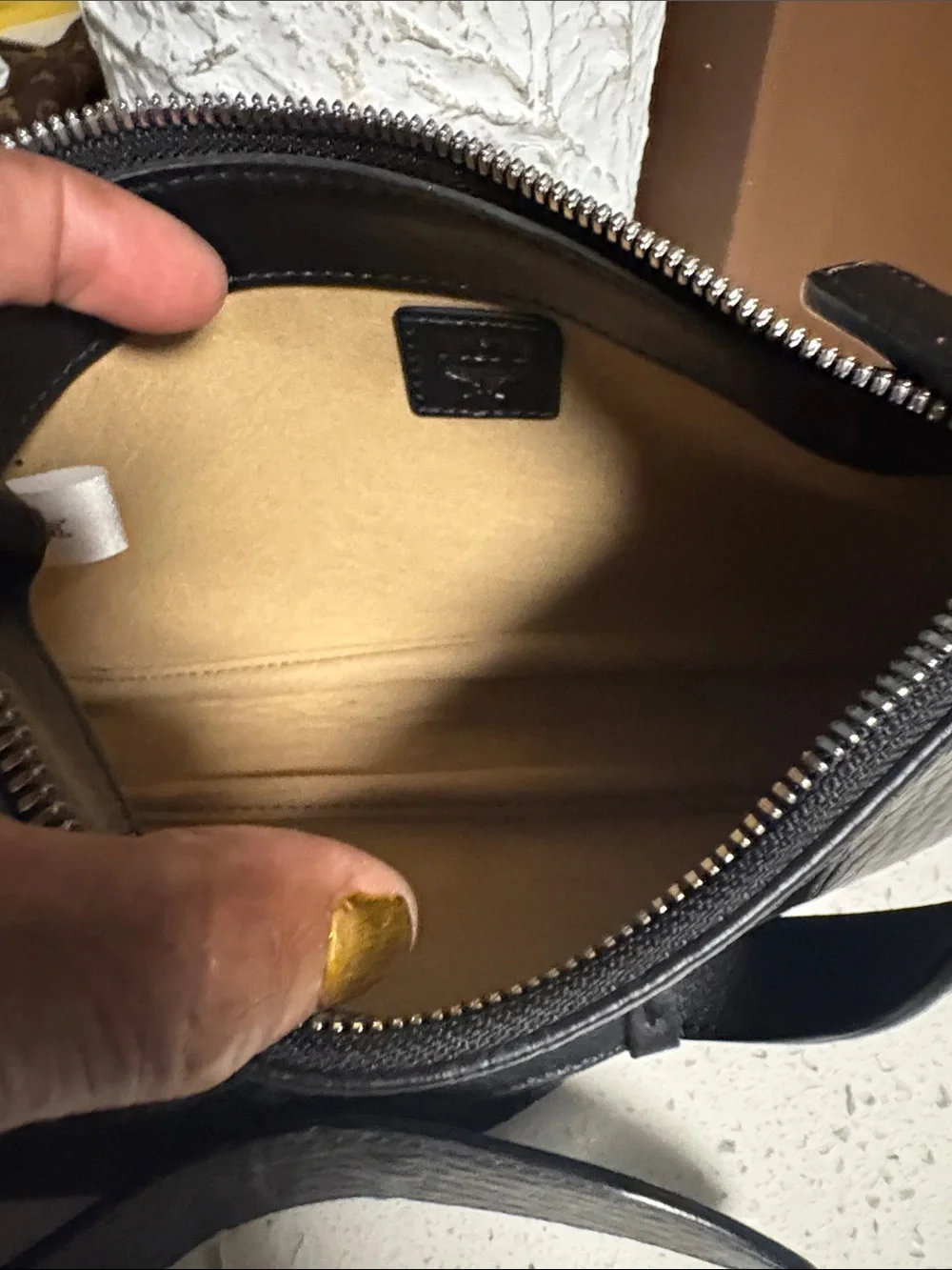 Minimalist Black Leather Crossbody Bag